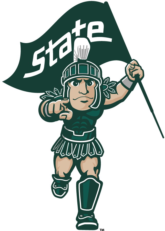 Michigan State Spartans 2016-Pres Mascot Logo v2 diy DTF decal sticker